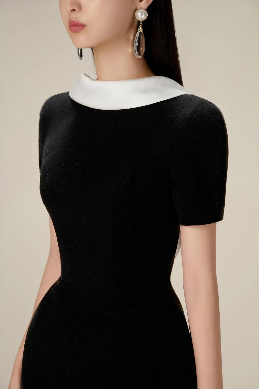 Black Cowl Neck Dress