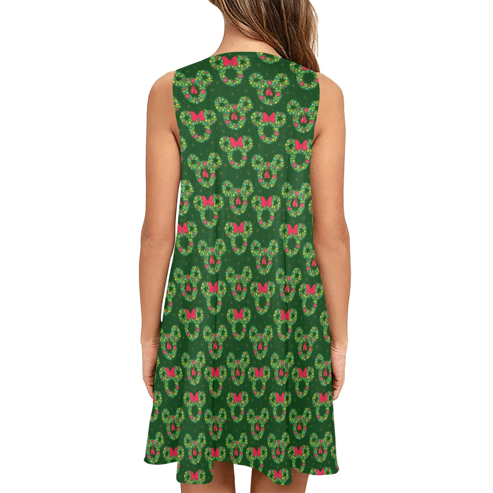 Christmas Wreaths Sleeveless A-Line Pocket Dress