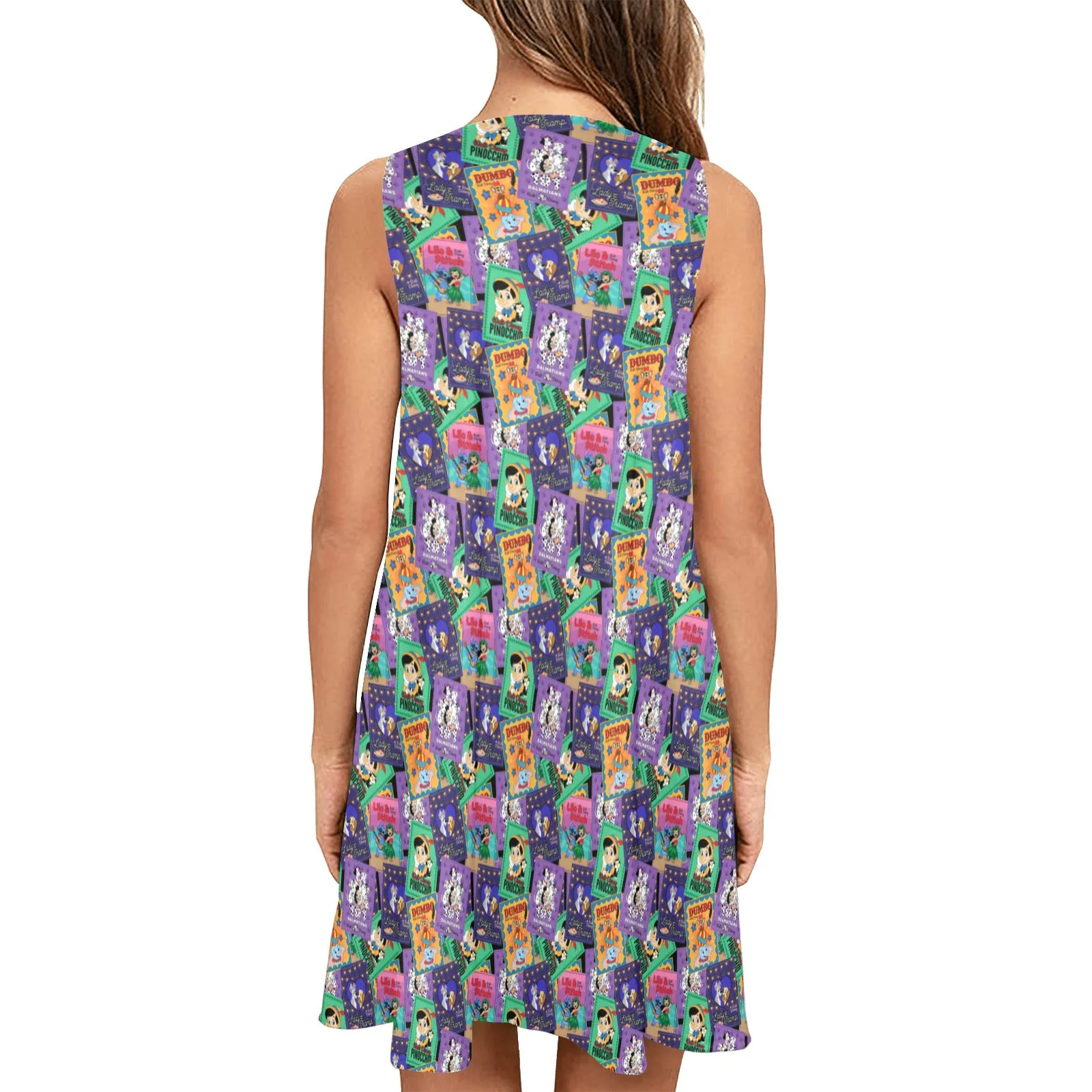 Classic Posters Sleeveless A-Line Pocket Dress