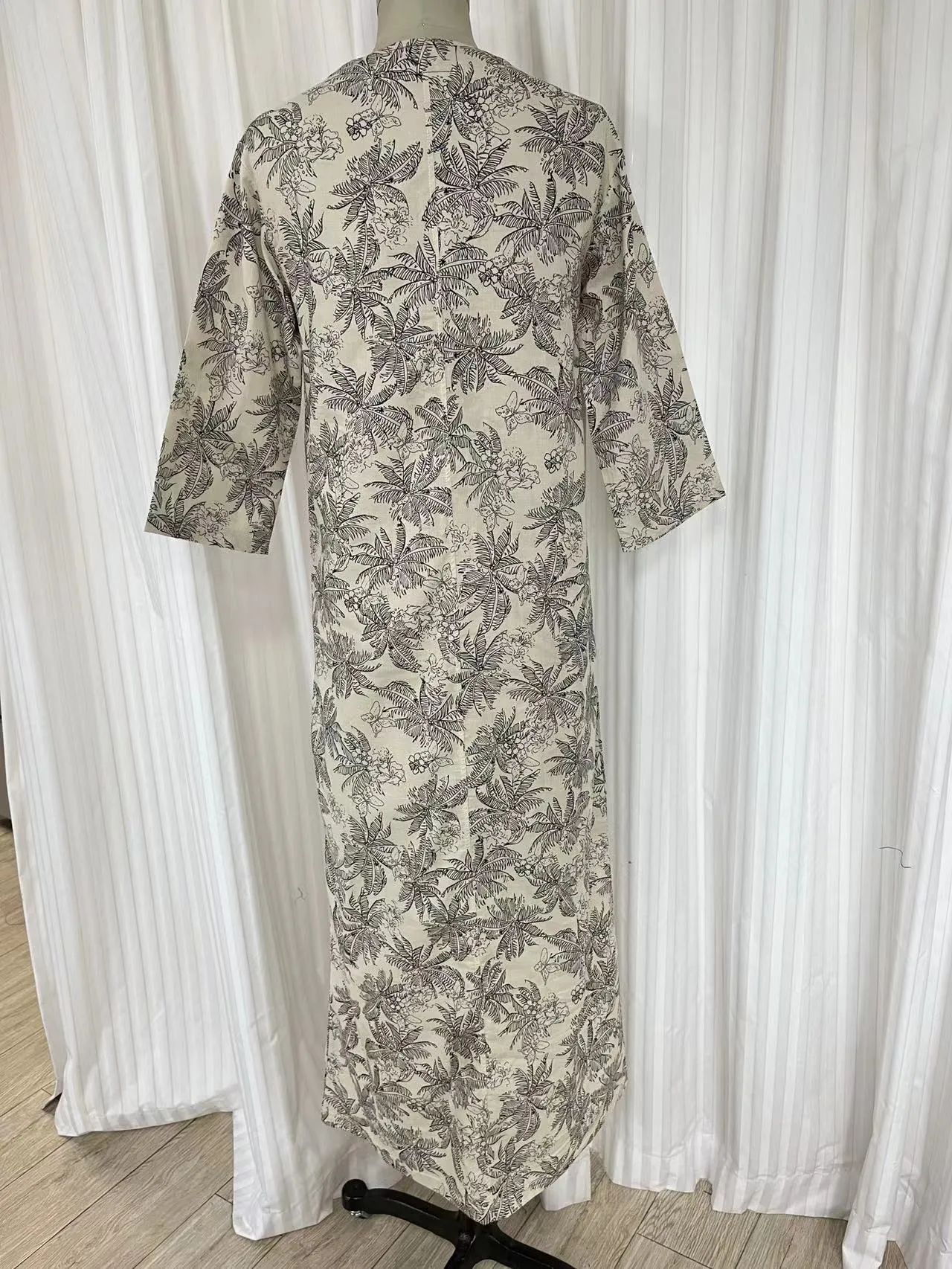 DRESS LPRDR2202 in cotton with one pocket - Off white printing