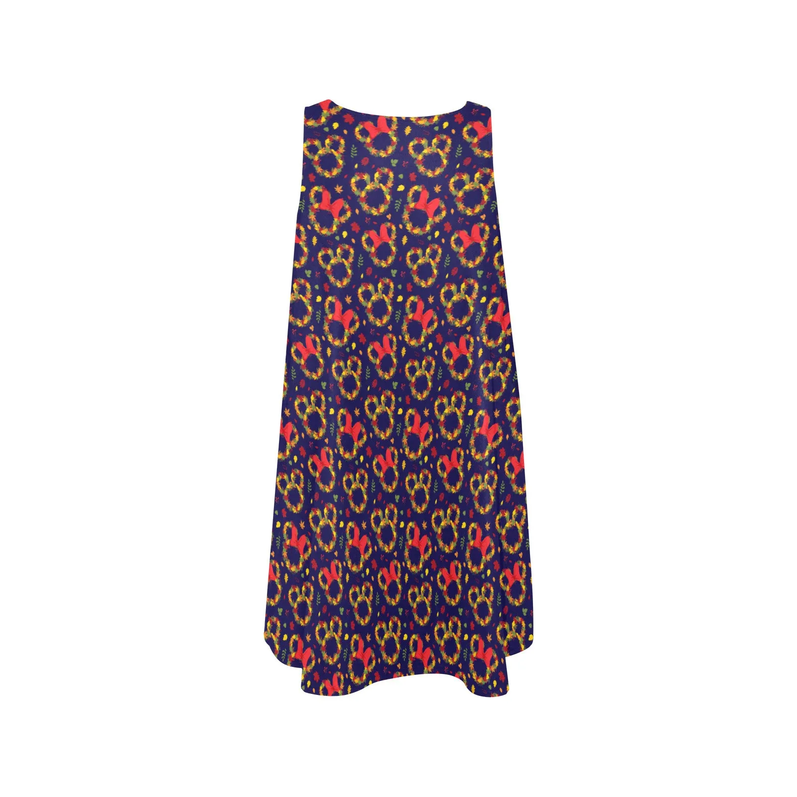 Fall Leaves Sleeveless A-Line Pocket Dress