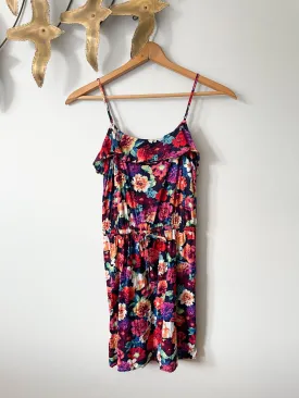 Garage Rainbow Floral Ruffle Dress - Small