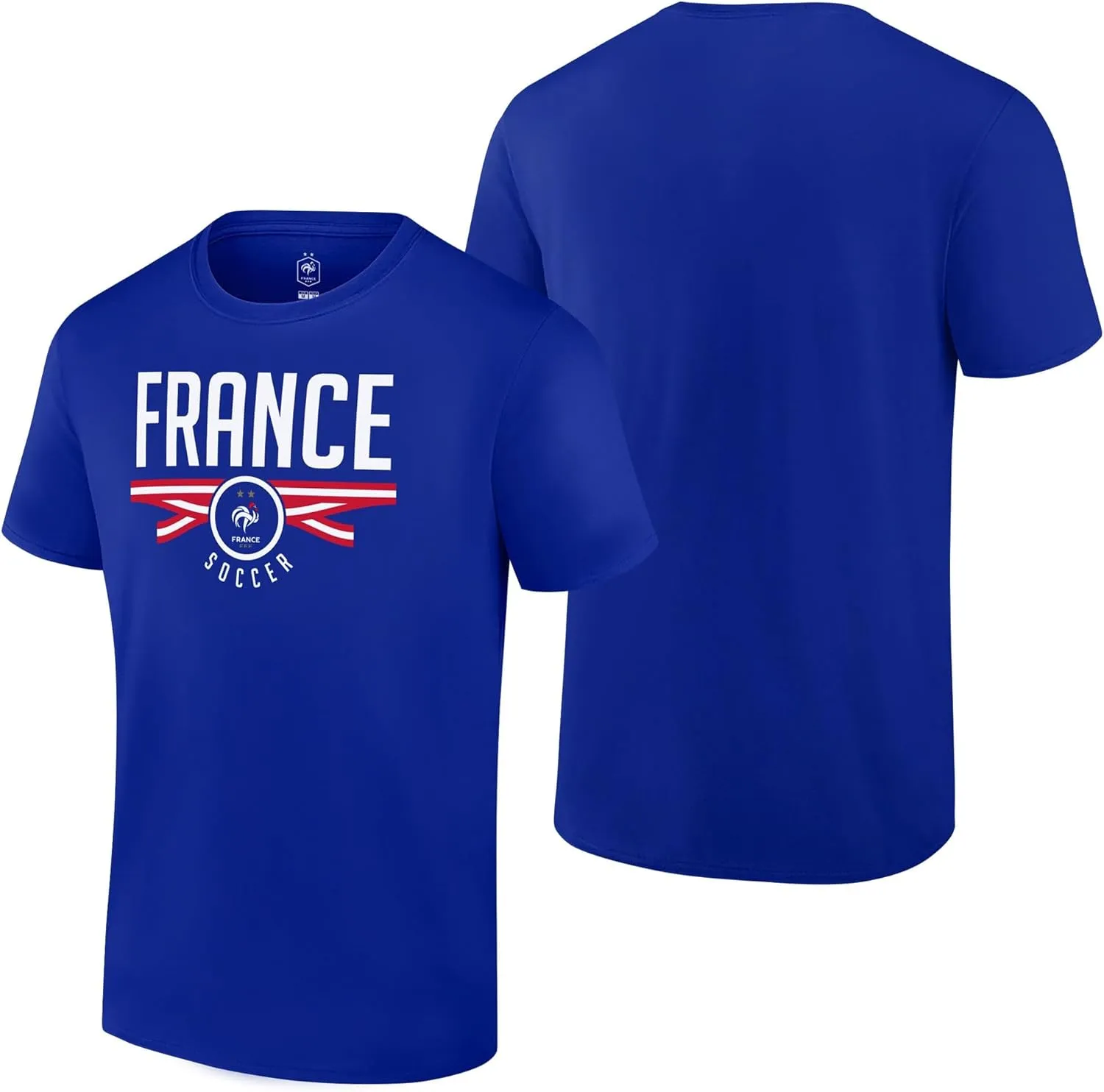 Icon Sports Officially Licensed France Football Federation Soccer T-Shirt, Unisex Adult Cotton Fan Tee