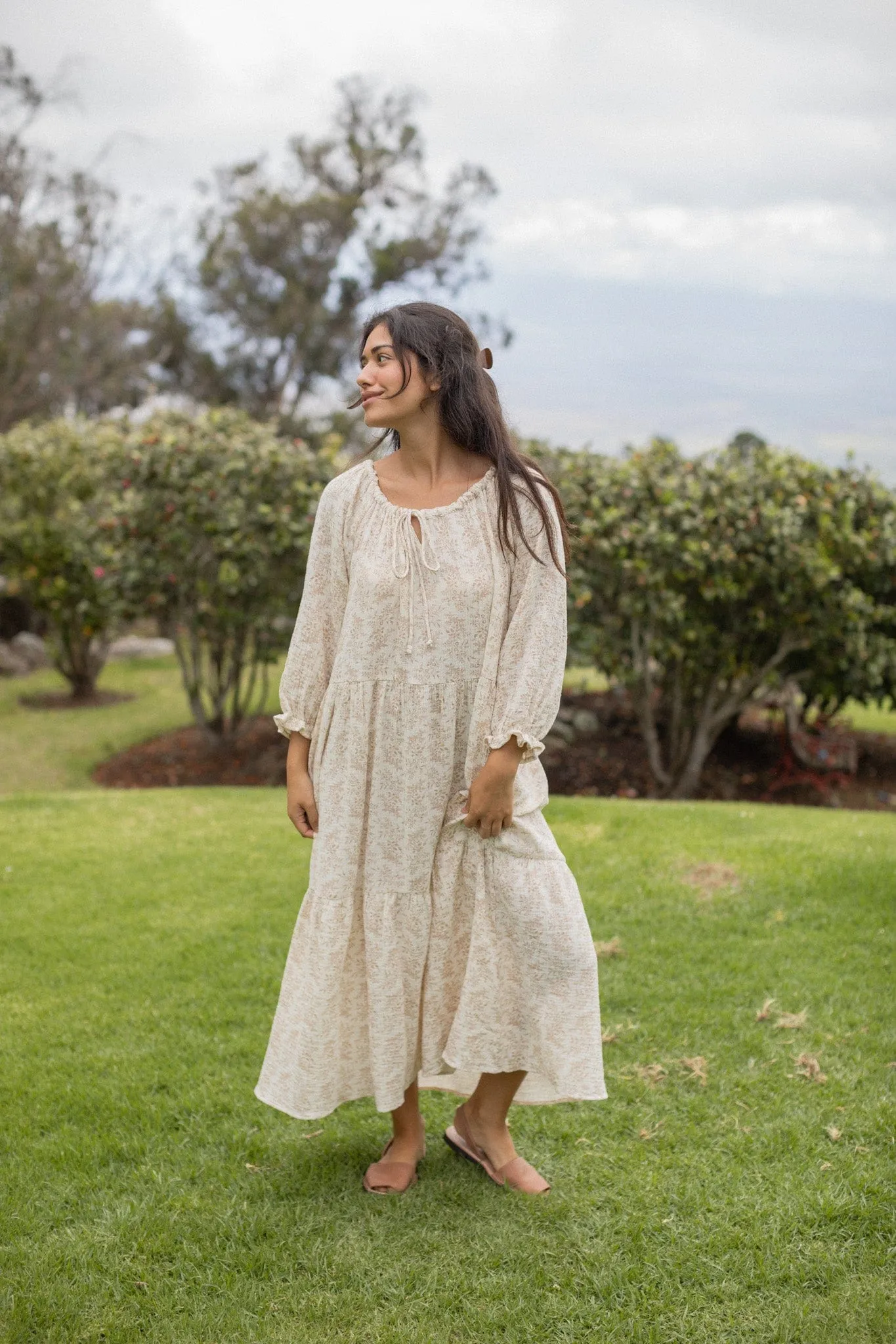 Isabella Dress - Cream Floral