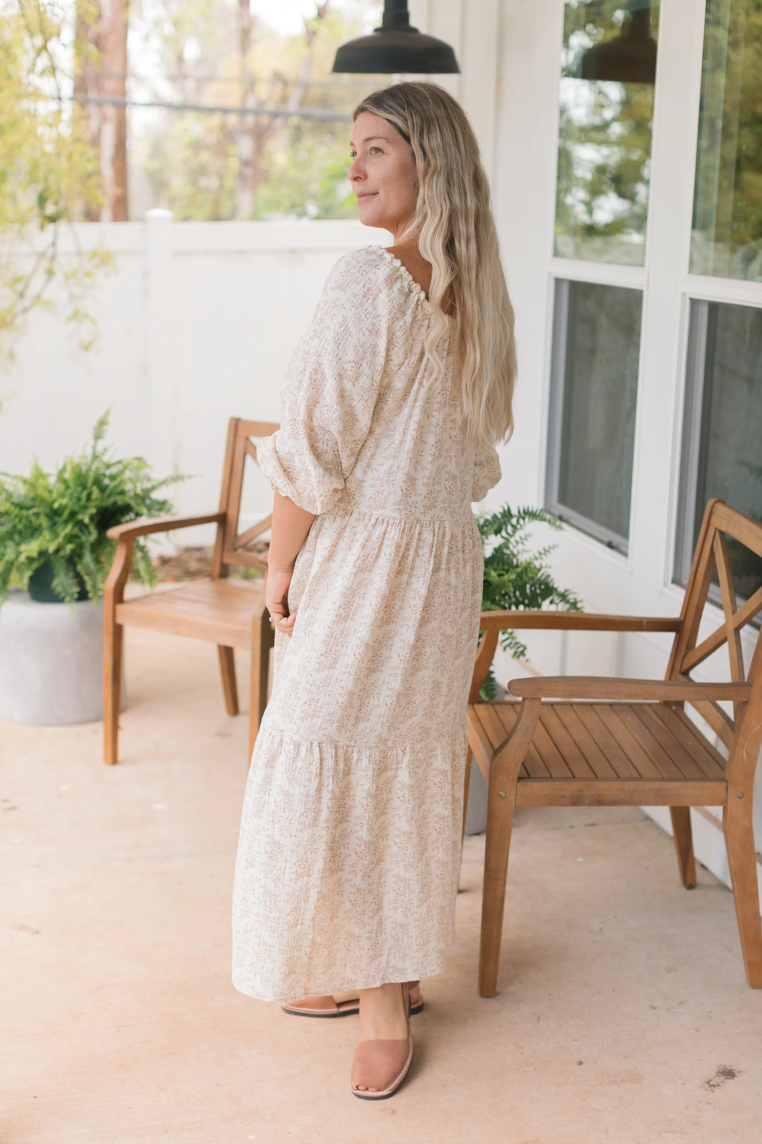 Isabella Dress - Cream Floral