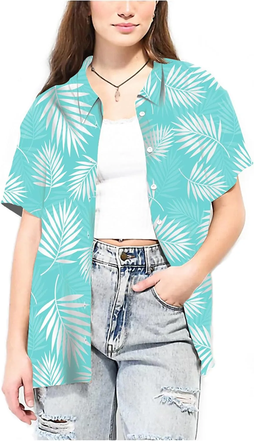 KYKU Womens Button Down Hawaiian Shirt Casual Fashion Shirts Summer Blouses