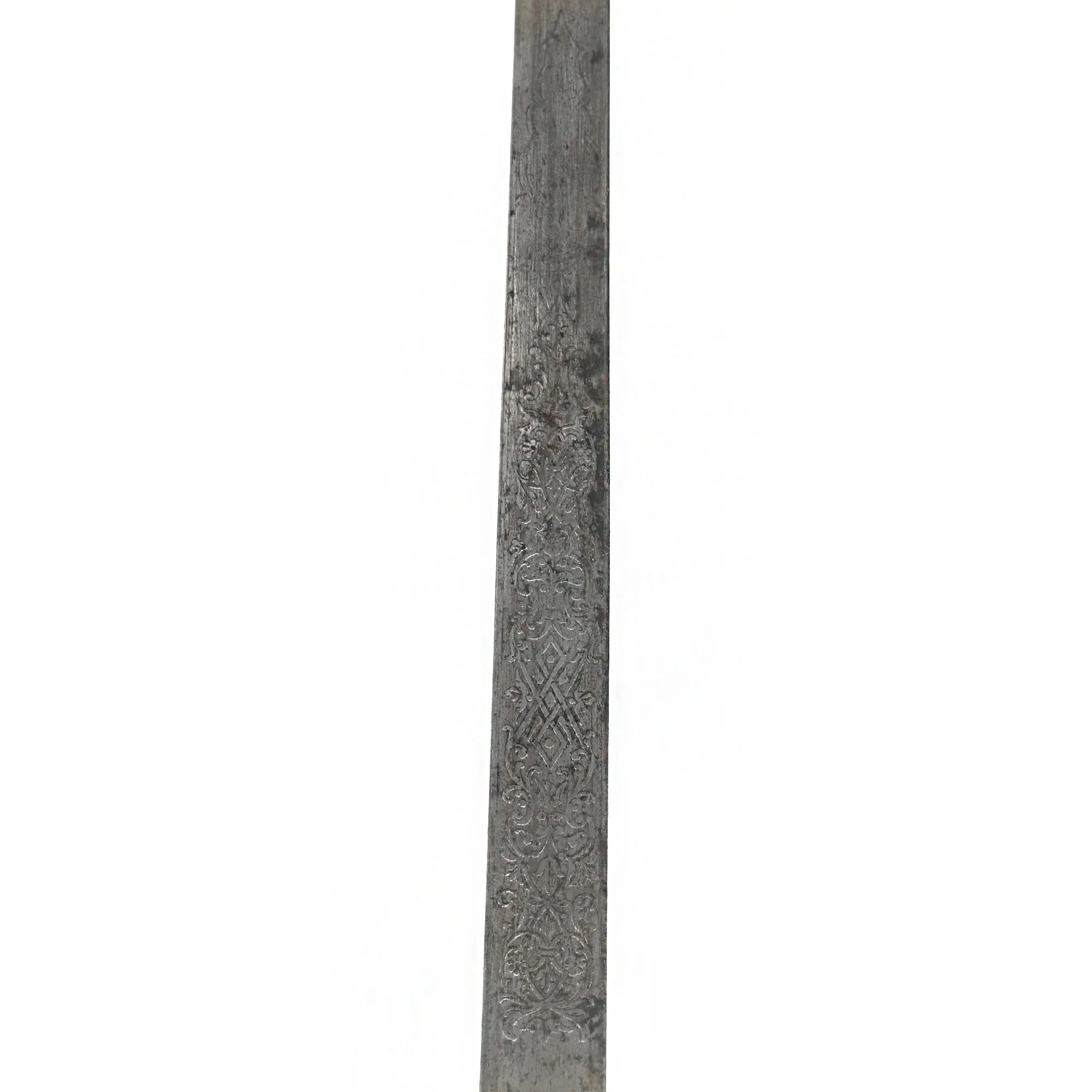 Original British Victorian P-1845 Officer's Sword with Leather Scabbard - VR Marked