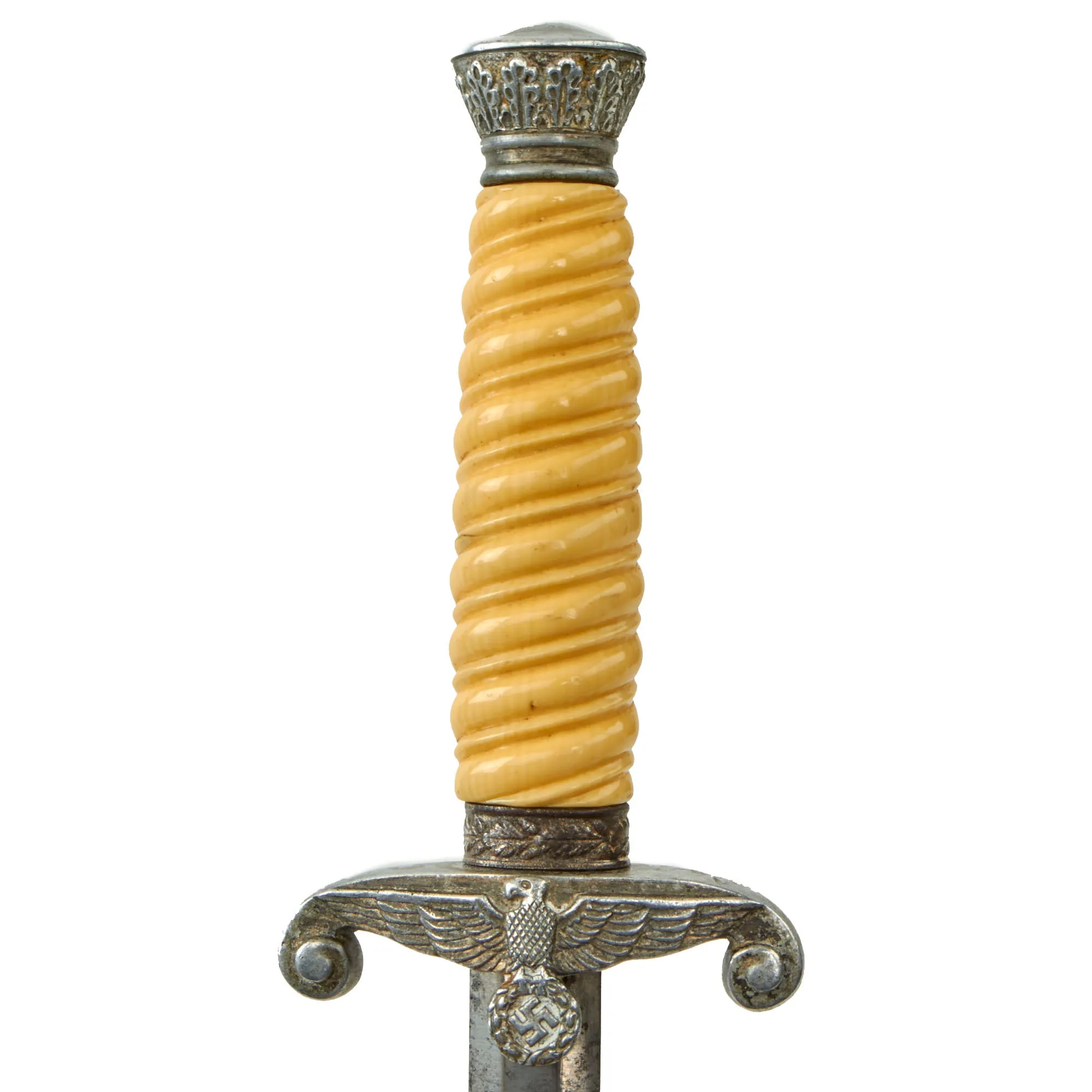 Original German WWII Army Heer Officer Dagger by E. & F. Hörster with Simulated Ivory Handle & Scabbard