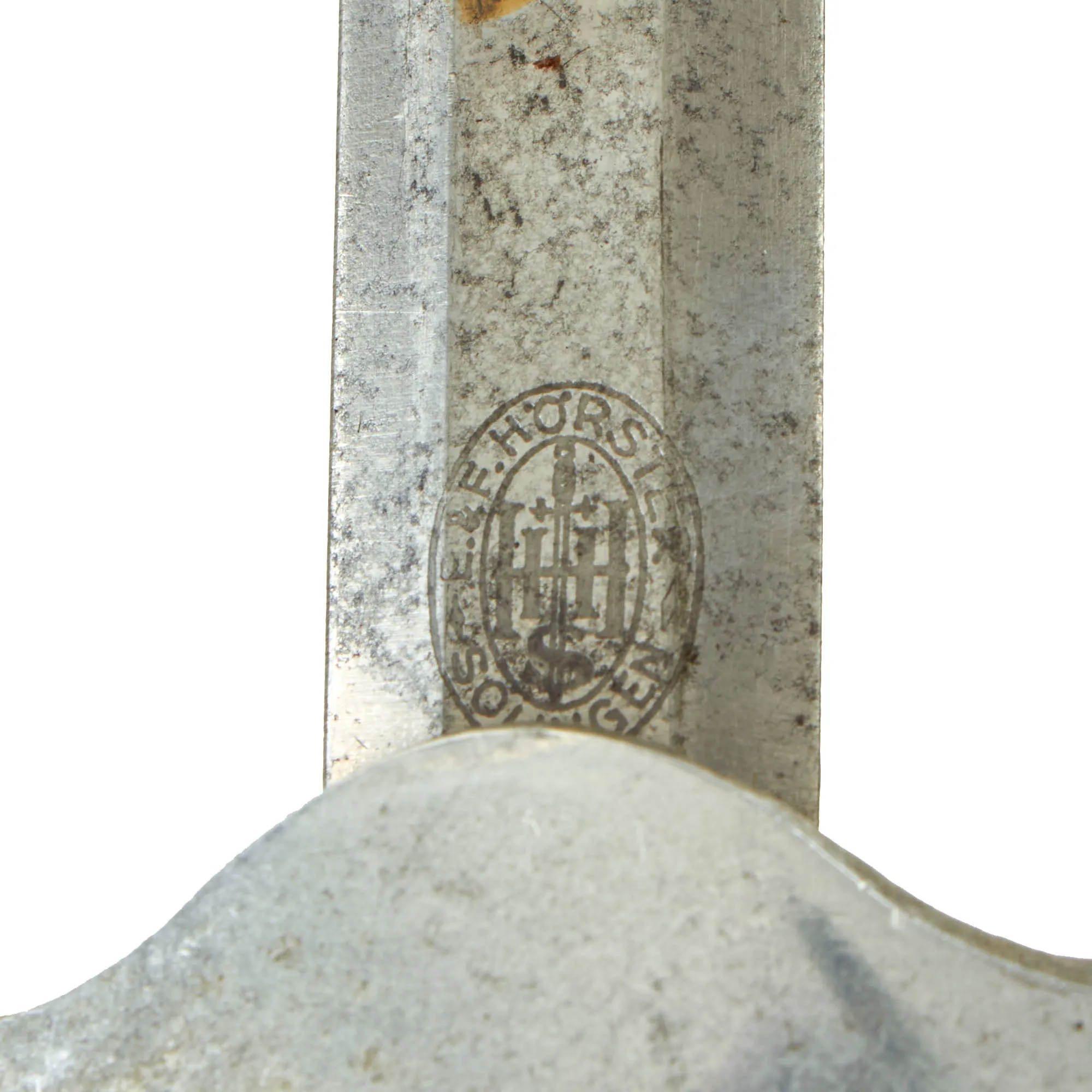 Original German WWII Army Heer Officer Dagger by E. & F. Hörster with Simulated Ivory Handle & Scabbard