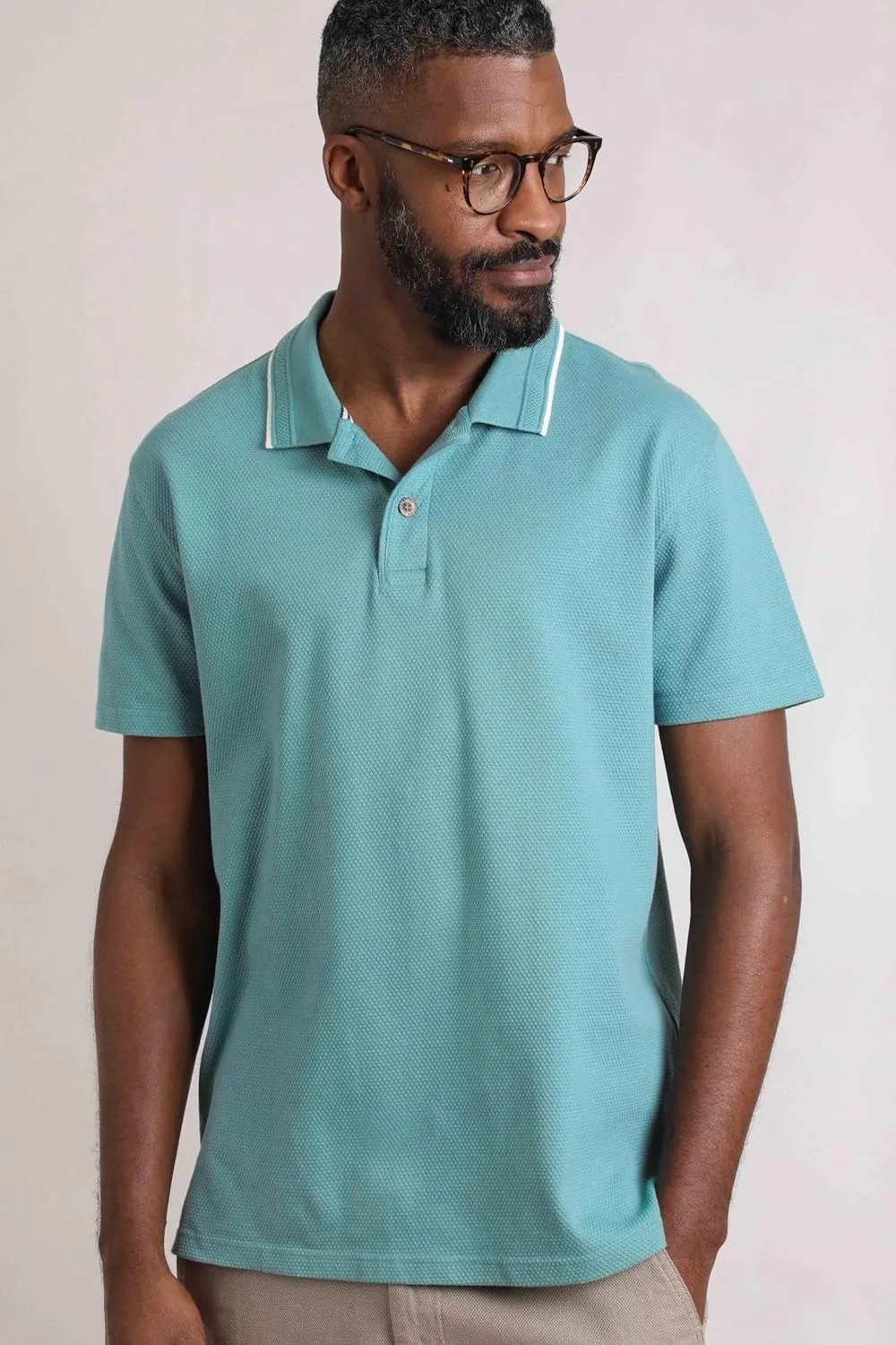 Powell Organic Cotton Textured Polo Shirt