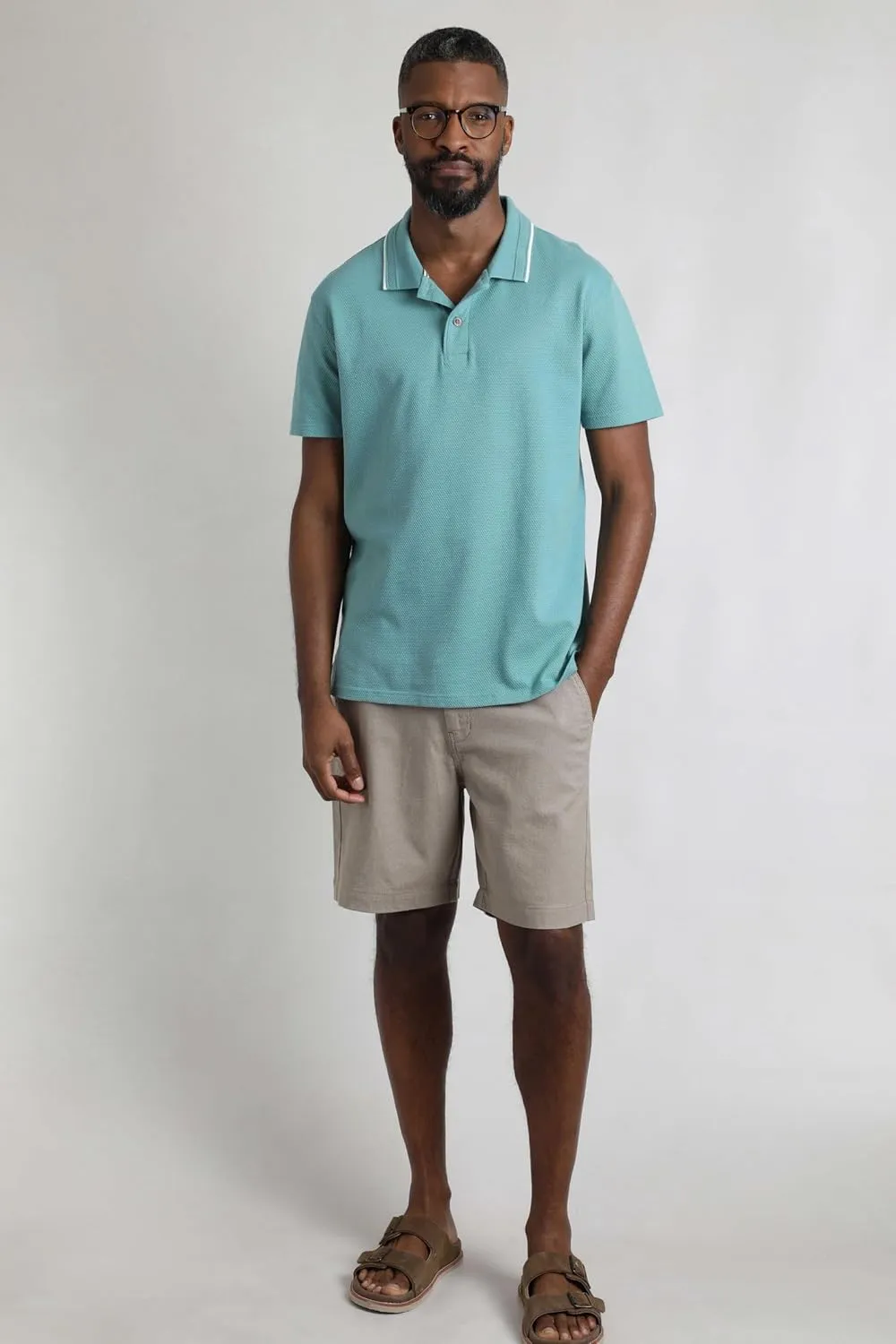 Powell Organic Cotton Textured Polo Shirt