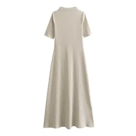 Pre Order:  A-Line Hem Ribbed Dress