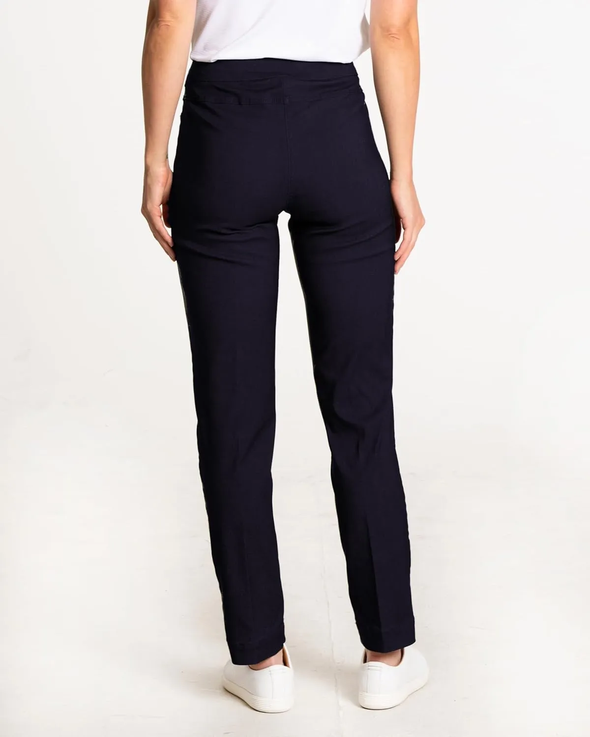 SLIM-SATION Womens Golf Apparel - Women's Regular Pull-On Straight-Leg Pant with Pockets