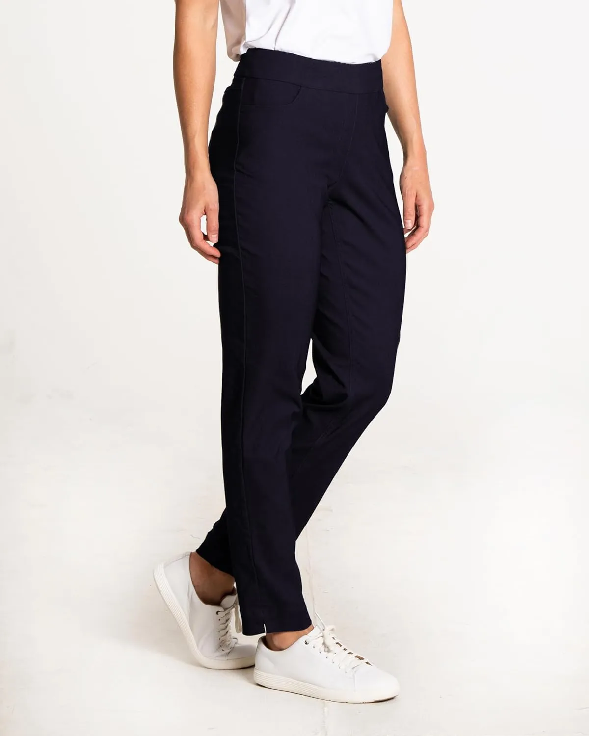 SLIM-SATION Womens Golf Apparel - Women's Regular Pull-On Straight-Leg Pant with Pockets