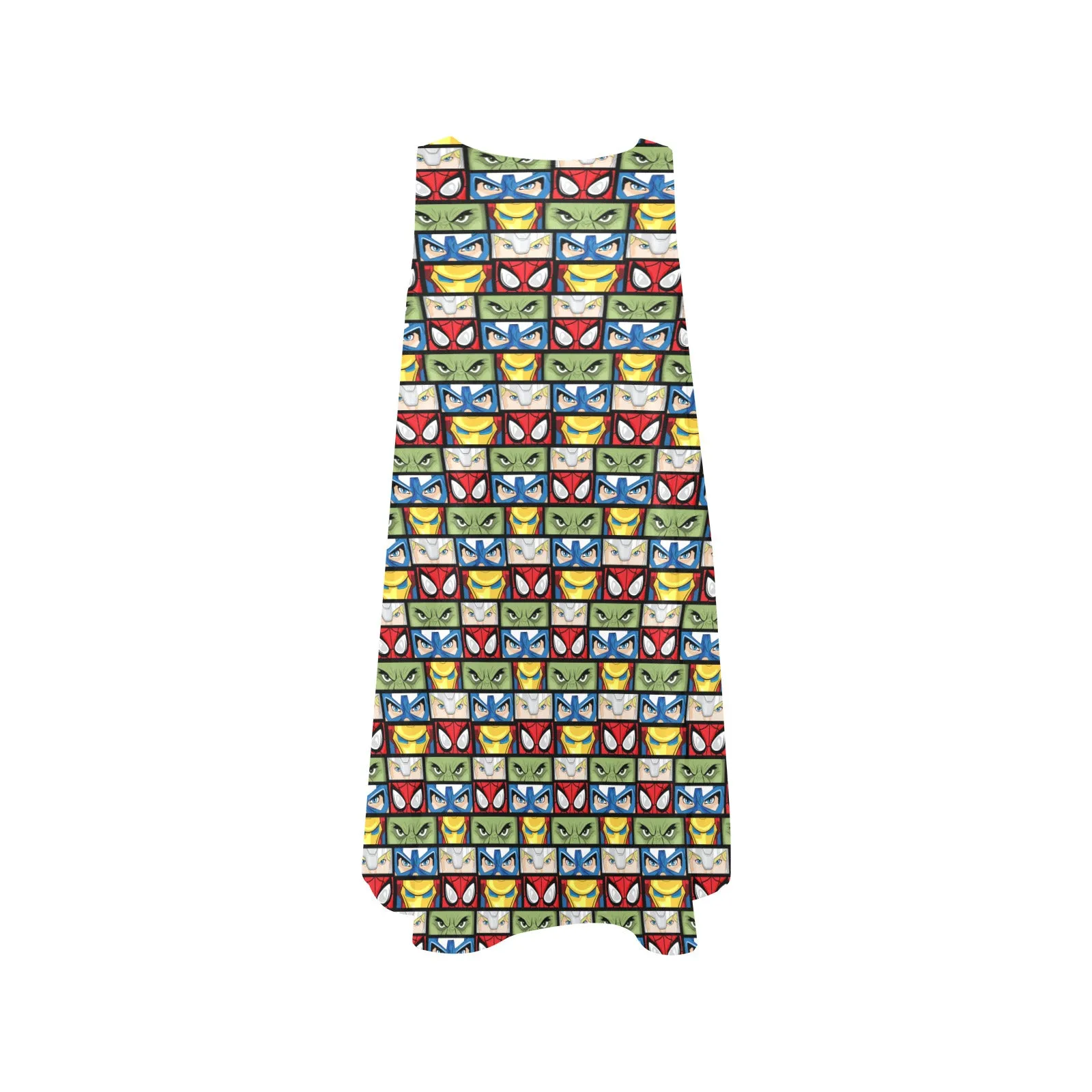 Super Heroes Eyes Sleeveless A-Line Pocket Dress