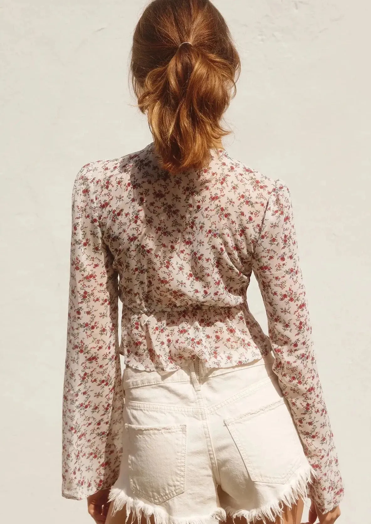Weekend Ruffles Hem Cropped Top