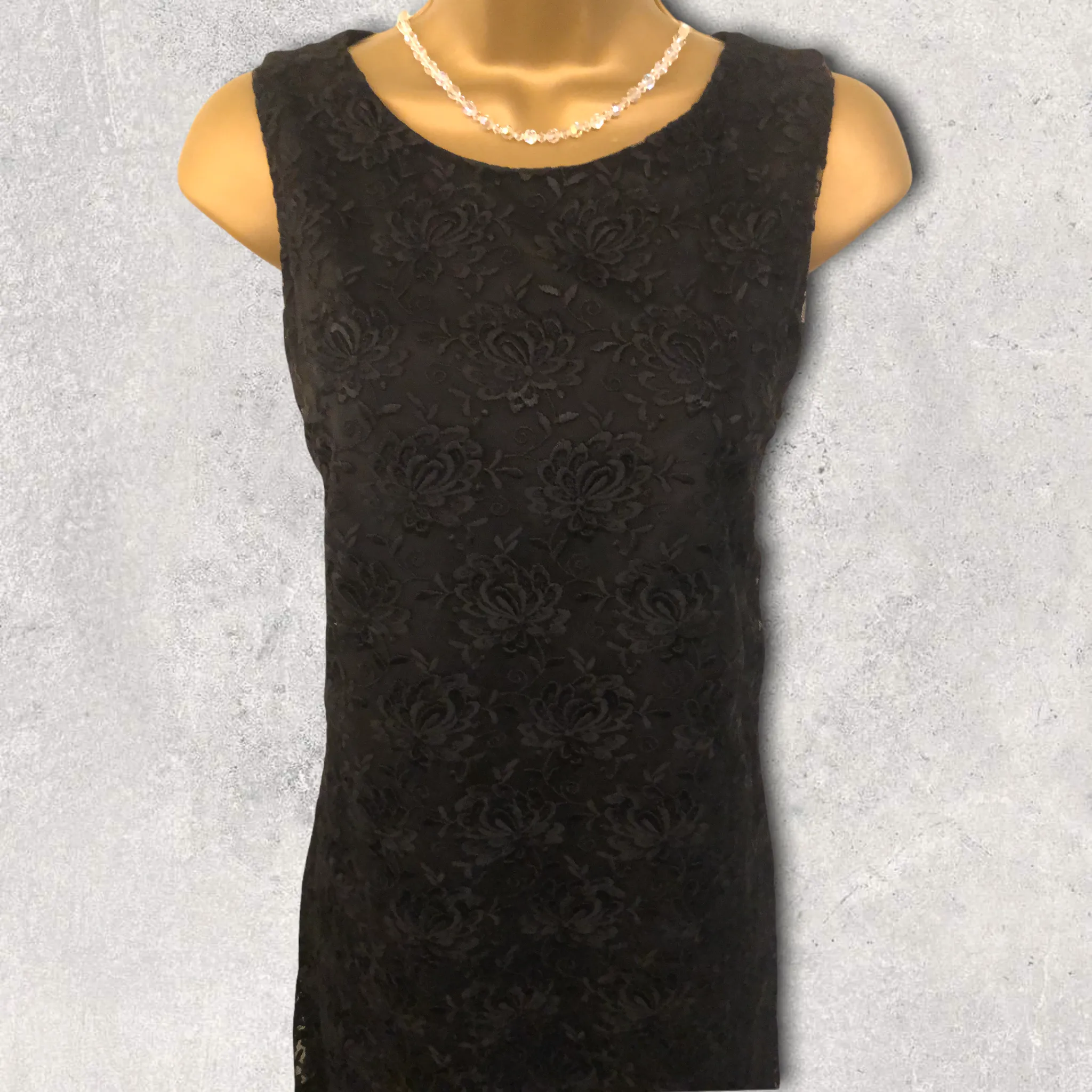 Whistles Black Lace Pencil Dress UK 8 US 4 EU 36