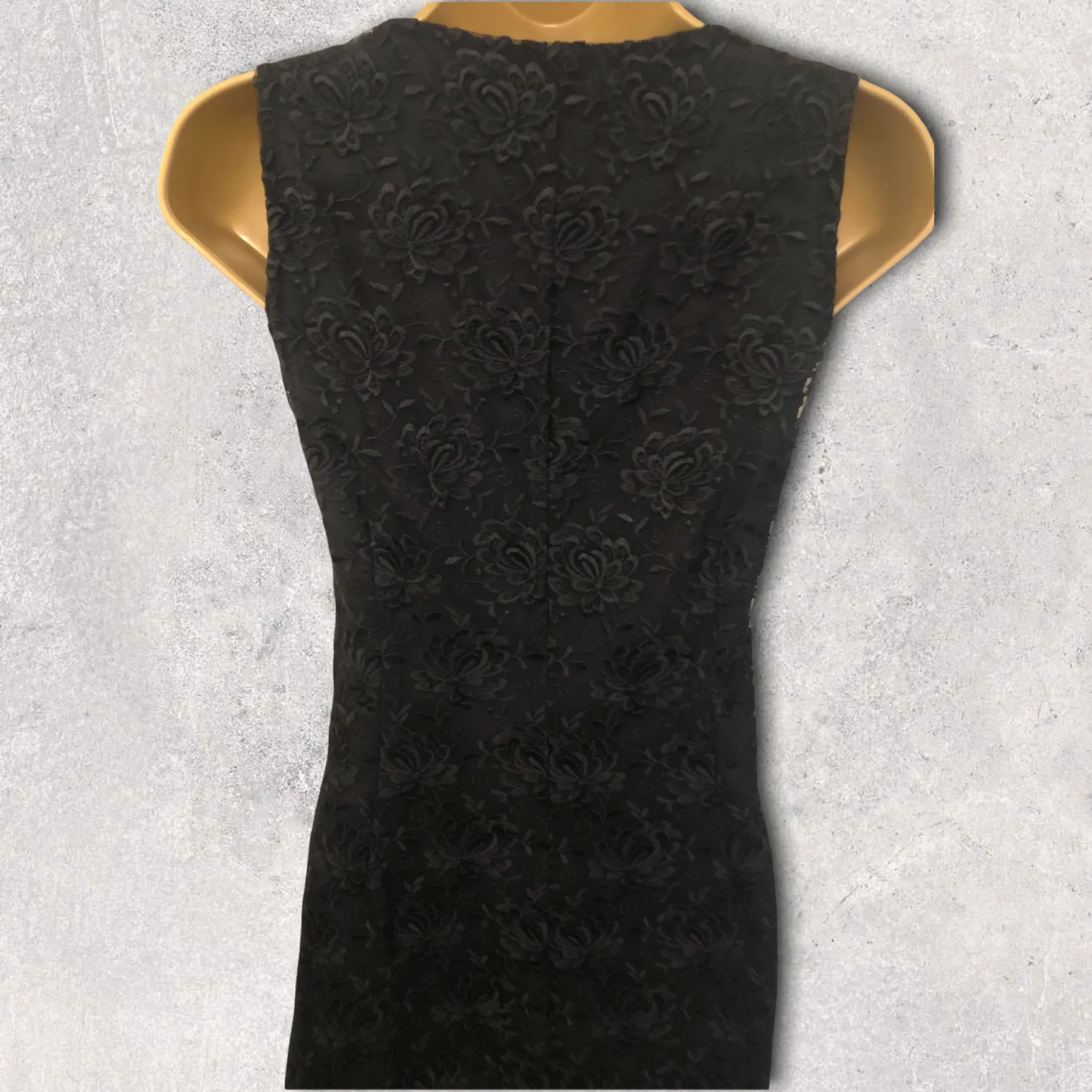 Whistles Black Lace Pencil Dress UK 8 US 4 EU 36