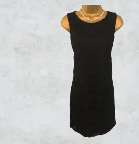 Whistles Black Lace Pencil Dress UK 8 US 4 EU 36