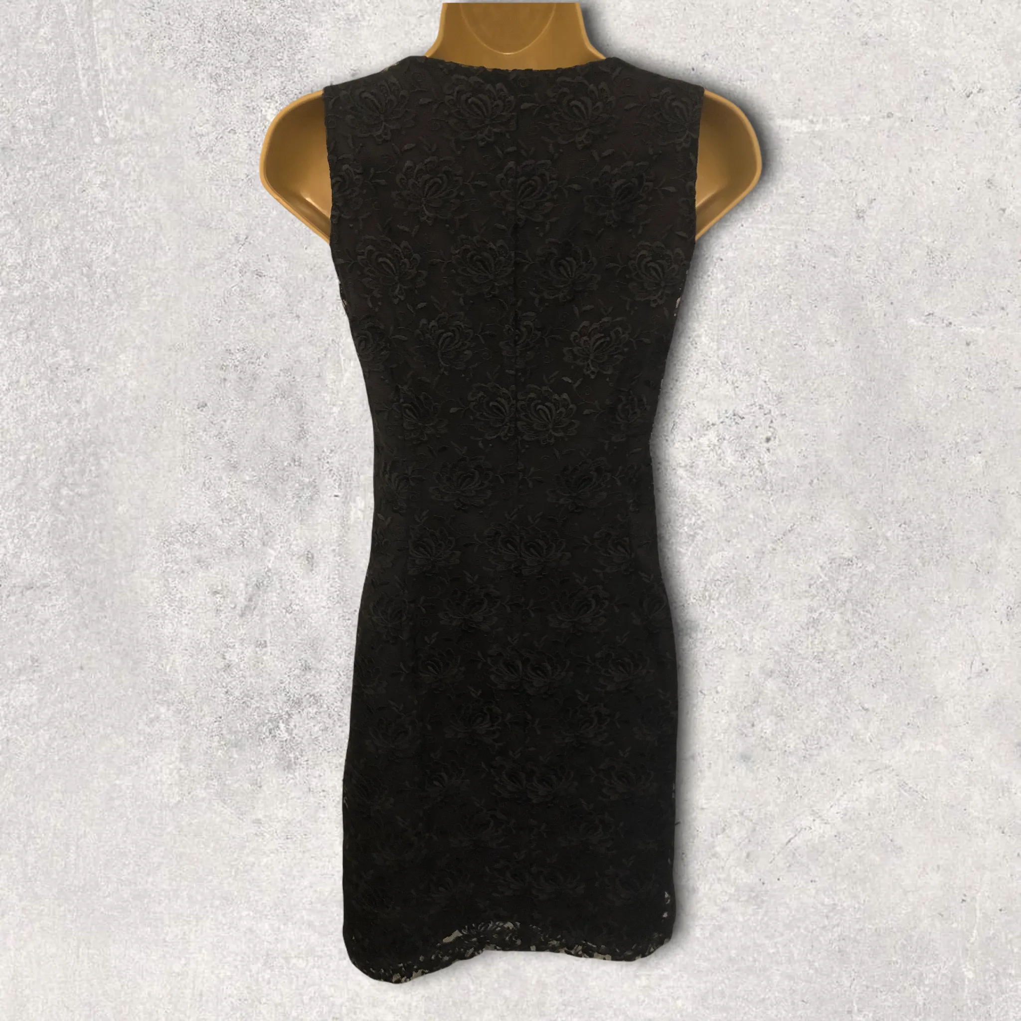 Whistles Black Lace Pencil Dress UK 8 US 4 EU 36