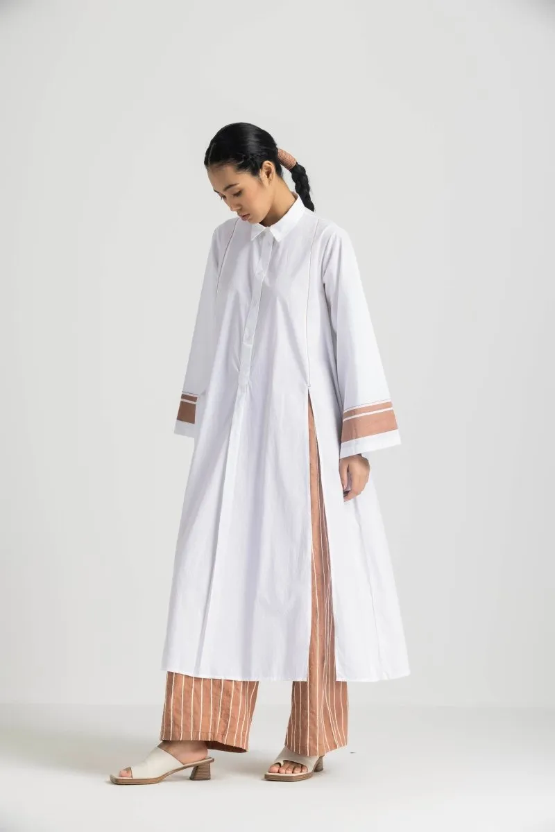 Wide Sleeve Shirt - White