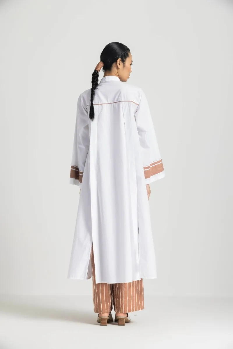 Wide Sleeve Shirt - White