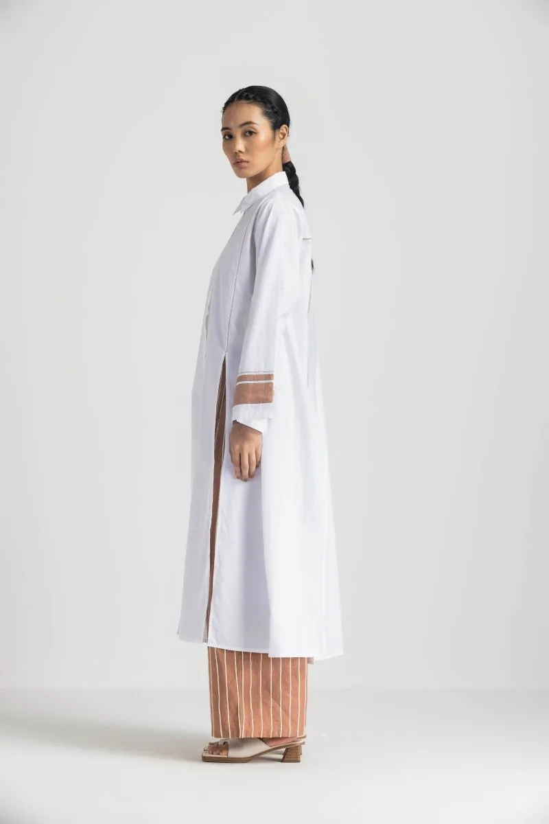 Wide Sleeve Shirt - White