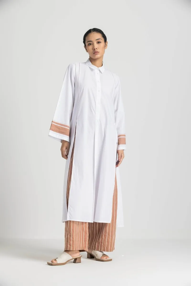 Wide Sleeve Shirt - White